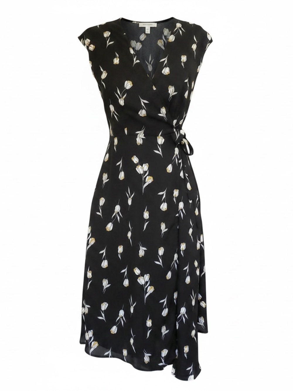 NWT - Banana Republic - Petite - Floral Below the Knee Wrap Dress - Size 2P